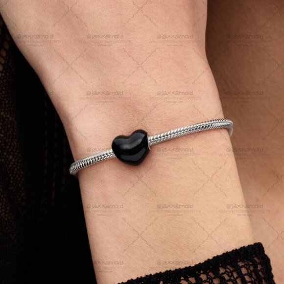 Pandora Black Heart Charm - Picture 4 of 5